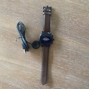Men's Gen 5 Fossil Smartwatch Black with Leather Band | Model DW10F1